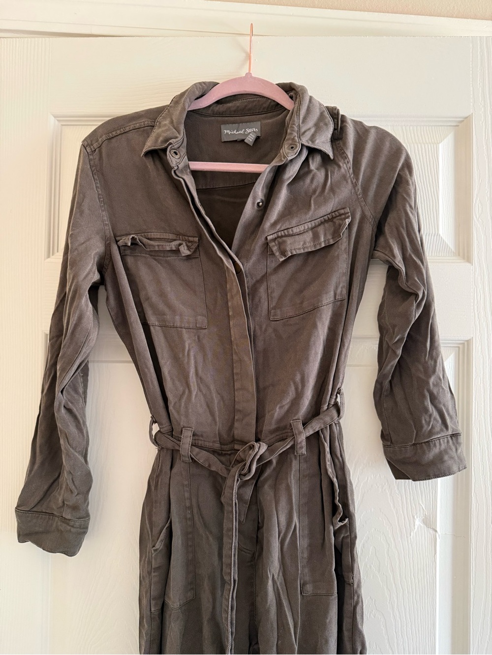Michael Stars Olive Green Utility Jumpsuit with Belt